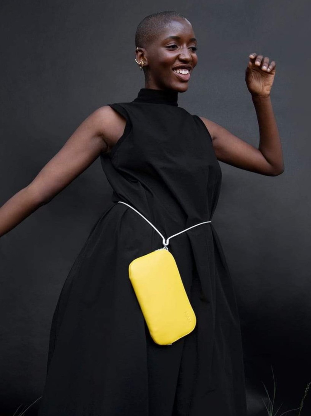 MAM by IEM Yellow Leather Crossbody Wallet Phone Bag Clutch